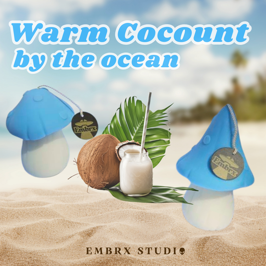 Mushroom Soy Wish Candle - Warm Cocount by the ocean