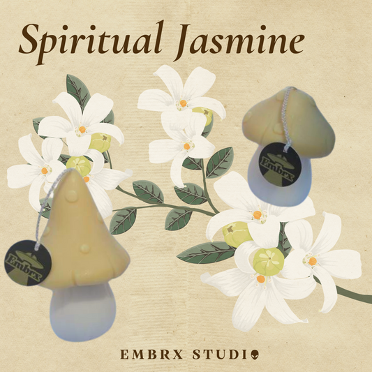 Mushroom Soy Wish Candle - Spiritual Jasmine