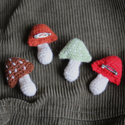 Handmade Mushroom Brooch