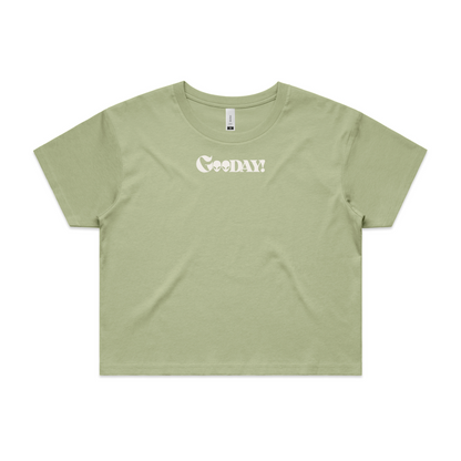 GooDAY! Crop Tee - Apple Green