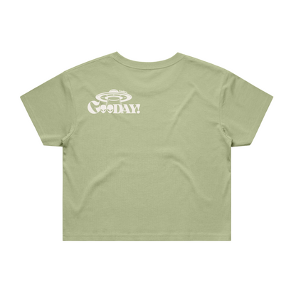 GooDAY! Crop Tee - Apple Green