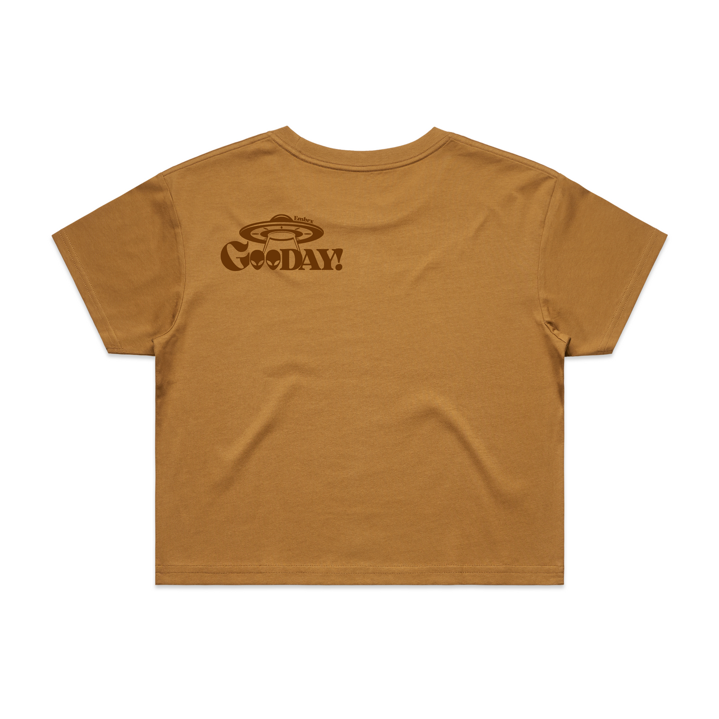 GooDAY! Crop Tee - Nature Brown/Khaki